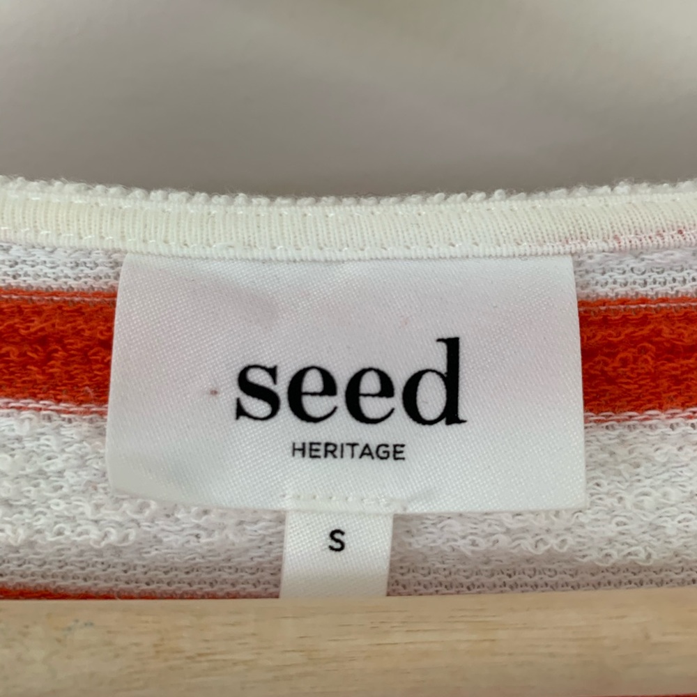 Seed Heritage Red and White Striped Cotton Jumper - Picture 3 of 6